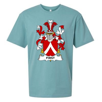 First Coat Of Arms Funny Gift Family Crest Cute Gift Sueded Cloud Jersey T-Shirt