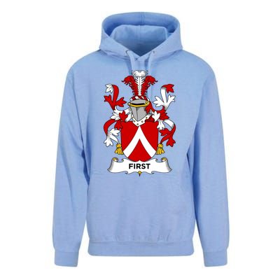 First Coat Of Arms Funny Gift Family Crest Cute Gift Unisex Surf Hoodie