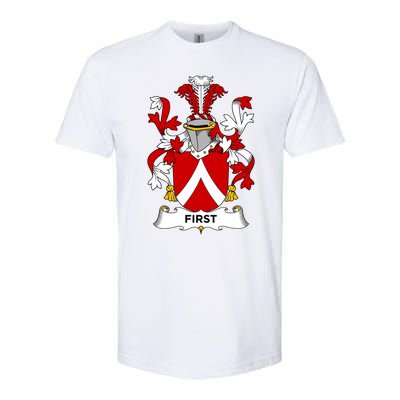 First Coat Of Arms Funny Gift Family Crest Cute Gift Softstyle CVC T-Shirt