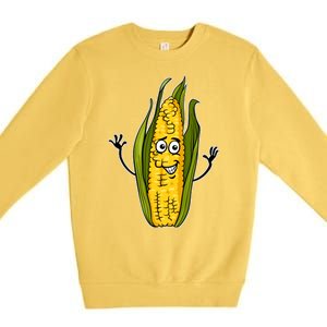 Funny Corn On The Cob Farmers Food Premium Crewneck Sweatshirt