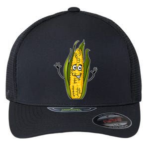 Funny Corn On The Cob Farmers Food Flexfit Unipanel Trucker Cap