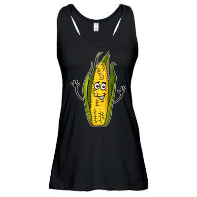 Funny Corn On The Cob Farmers Food Ladies Essential Flowy Tank