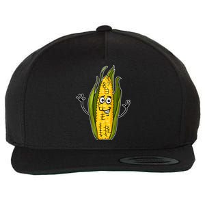 Funny Corn On The Cob Farmers Food Wool Snapback Cap