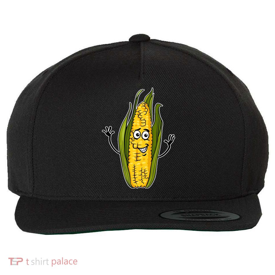Funny Corn On The Cob Farmers Food Wool Snapback Cap