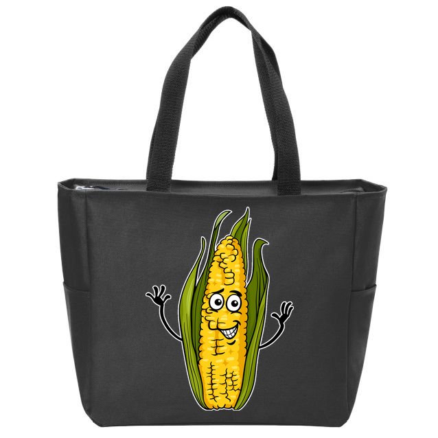 Funny Corn On The Cob Farmers Food Zip Tote Bag