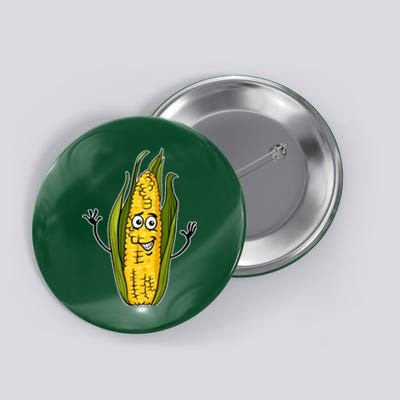 Funny Corn On The Cob Farmers Food Button