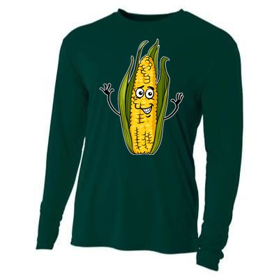 Funny Corn On The Cob Farmers Food Cooling Performance Long Sleeve Crew