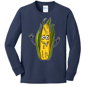 Funny Corn On The Cob Farmers Food Kids Long Sleeve Shirt