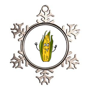 Funny Corn On The Cob Farmers Food Metallic Star Ornament