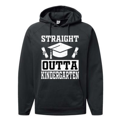 Funny Class Of Straight Outta Kindergarten Graduation Performance Fleece Hoodie