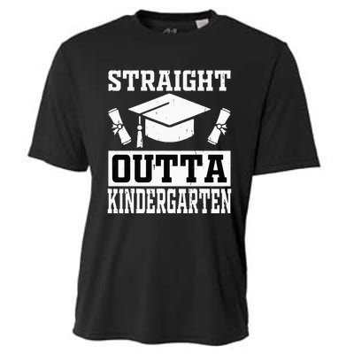 Funny Class Of Straight Outta Kindergarten Graduation Cooling Performance Crew T-Shirt