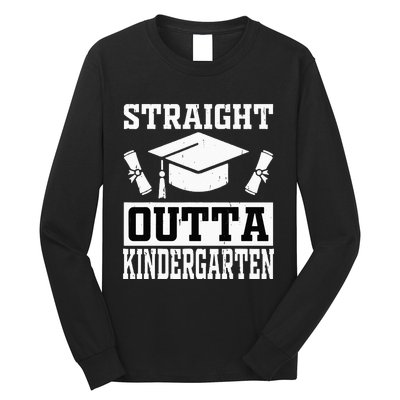 Funny Class Of Straight Outta Kindergarten Graduation Long Sleeve Shirt