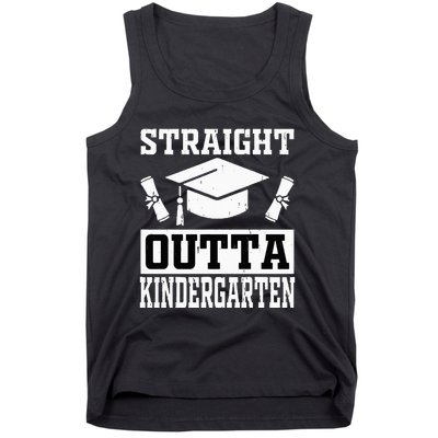 Funny Class Of Straight Outta Kindergarten Graduation Tank Top