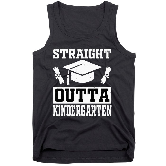 Funny Class Of Straight Outta Kindergarten Graduation Tank Top