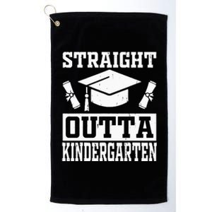 Funny Class Of Straight Outta Kindergarten Graduation Platinum Collection Golf Towel