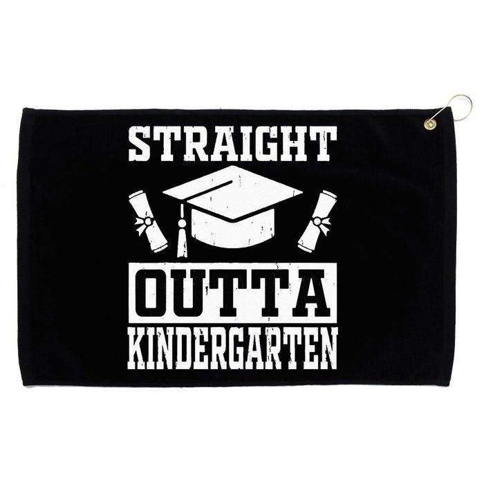 Funny Class Of Straight Outta Kindergarten Graduation Grommeted Golf Towel