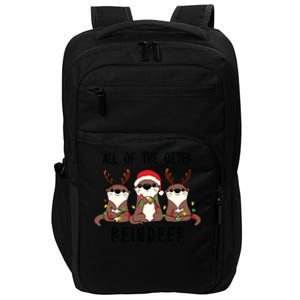 Funny Christmas Otters Cute All Of The Otter Reindeer Impact Tech Backpack