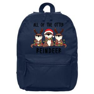 Funny Christmas Otters Cute All Of The Otter Reindeer 16 in Basic Backpack