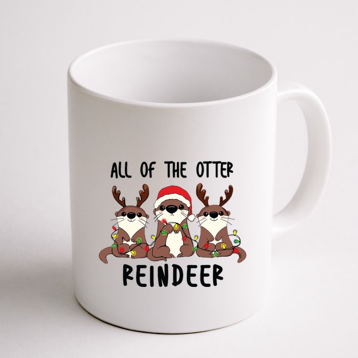 Funny Christmas Otters Cute All Of The Otter Reindeer Mug