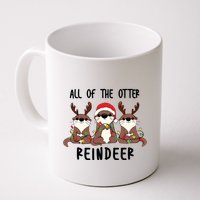 Funny Christmas Otters Cute All Of The Otter Reindeer Mug
