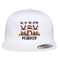 Funny Christmas Otters Cute All Of The Otter Reindeer Flatbill Hat