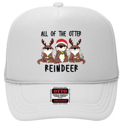 Funny Christmas Otters Cute All Of The Otter Reindeer Trucker Hat