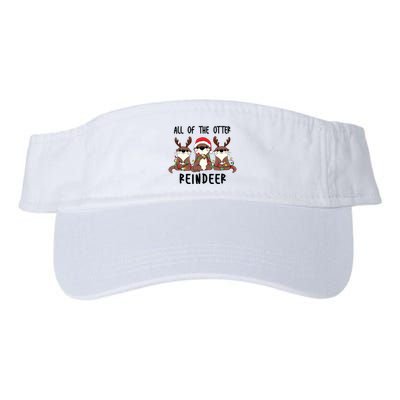Funny Christmas Otters Cute All Of The Otter Reindeer Visor