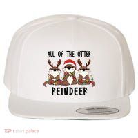 Funny Christmas Otters Cute All Of The Otter Reindeer Wool Snapback Cap