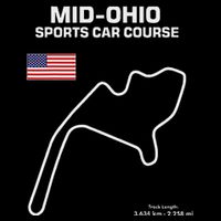Famous Circuit Outline Mid Ohio Track Race Fan Car Racing Cooling Performance Crew T-Shirt