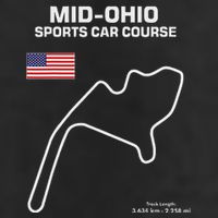 Famous Circuit Outline Mid Ohio Track Race Fan Car Racing Adult Drive Performance Visor