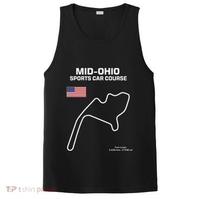 Famous Circuit Outline Mid Ohio Track Race Fan Car Racing PosiCharge Competitor Tank
