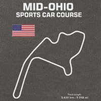Famous Circuit Outline Mid Ohio Track Race Fan Car Racing Cotton Canvas Backpack