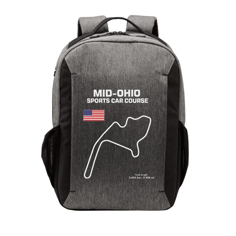 Famous Circuit Outline Mid Ohio Track Race Fan Car Racing Vector Backpack