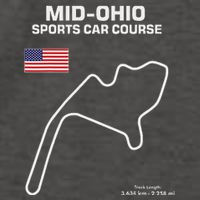 Famous Circuit Outline Mid Ohio Track Race Fan Car Racing Vector Backpack