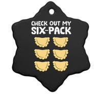 funny Check Out My Six Pack Polish Dumplings Ceramic Star Ornament