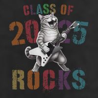 Funny Class Of 2025 Rocks Graduated Signature Autographs Cat .Png Cool Comfort Performance Bucket Hat
