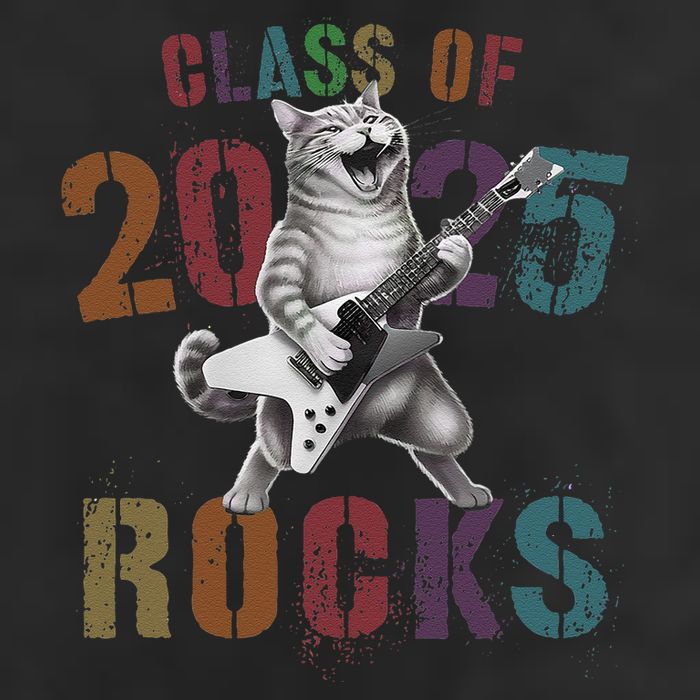 Funny Class Of 2025 Rocks Graduated Signature Autographs Cat .Png Cool Comfort Performance Bucket Hat