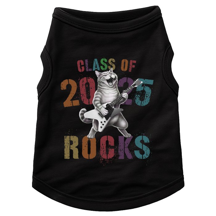Funny Class Of 2025 Rocks Graduated Signature Autographs Cat .Png Doggie Tank