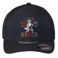 Funny Class Of 2025 Rocks Graduated Signature Autographs Cat .Png Flexfit Unipanel Trucker Cap