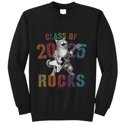 Funny Class Of 2025 Rocks Graduated Signature Autographs Cat .Png Sweatshirt