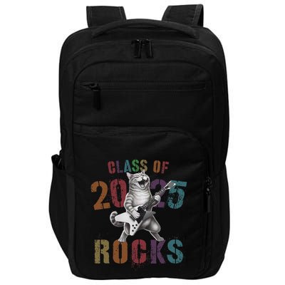 Funny Class Of 2025 Rocks Graduated Signature Autographs Cat .Png Impact Tech Backpack