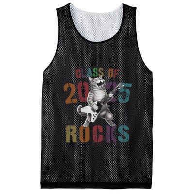 Funny Class Of 2025 Rocks Graduated Signature Autographs Cat .Png Mesh Reversible Basketball Jersey Tank