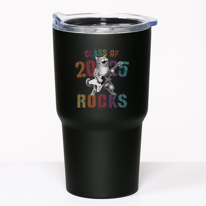 Funny Class Of 2025 Rocks Graduated Signature Autographs Cat .Png Tumbler