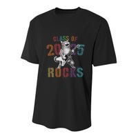 Funny Class Of 2025 Rocks Graduated Signature Autographs Cat .Png Youth Performance Sprint T-Shirt
