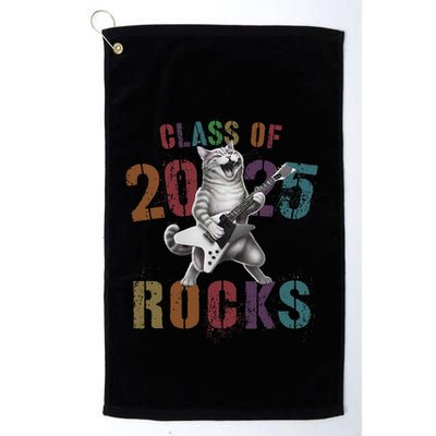 Funny Class Of 2025 Rocks Graduated Signature Autographs Cat .Png Golf Towel
