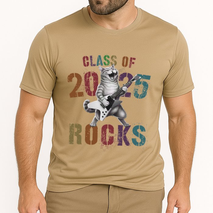 Funny Class Of 2025 Rocks Graduated Signature Autographs Cat .Png Performance Shirt