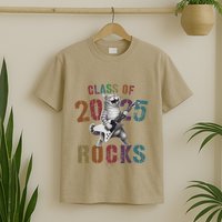Funny Class Of 2025 Rocks Graduated Signature Autographs Cat .Png T-Shirt