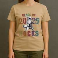 Funny Class Of 2025 Rocks Graduated Signature Autographs Cat .Png T-Shirt