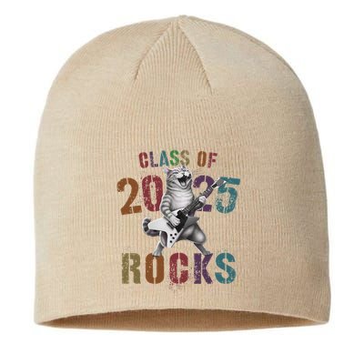 Funny Class Of 2025 Rocks Graduated Signature Autographs Cat .Png Sustainable Beanie