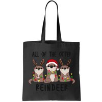 Funny Christmas Otters Cute All Of The Otter Reindeer Bag